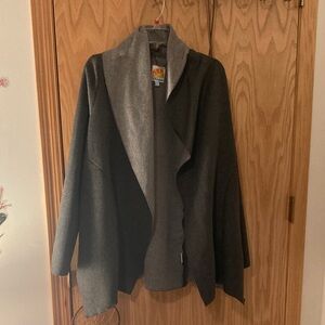 C&C California Two-Tone Gray Cape Jacket